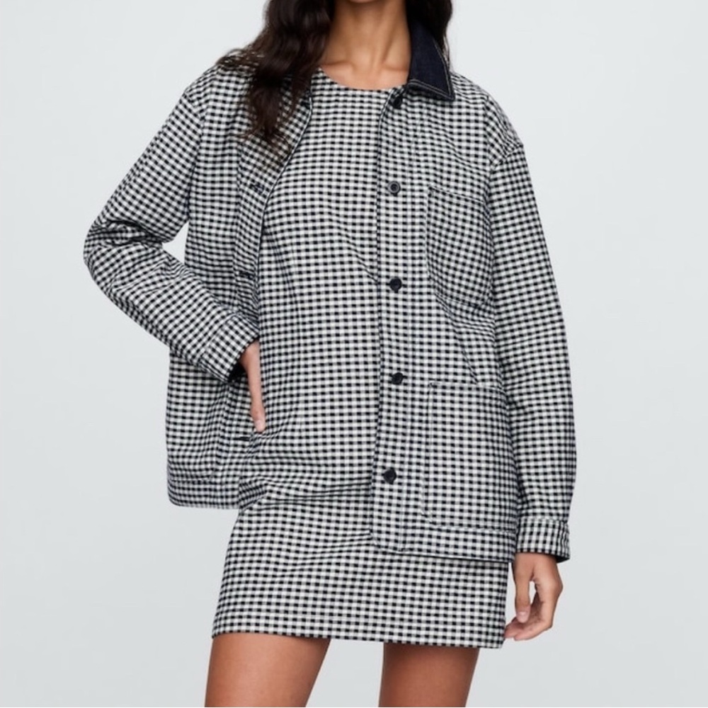 Gap × DÔEN Gingham Denim Jacket